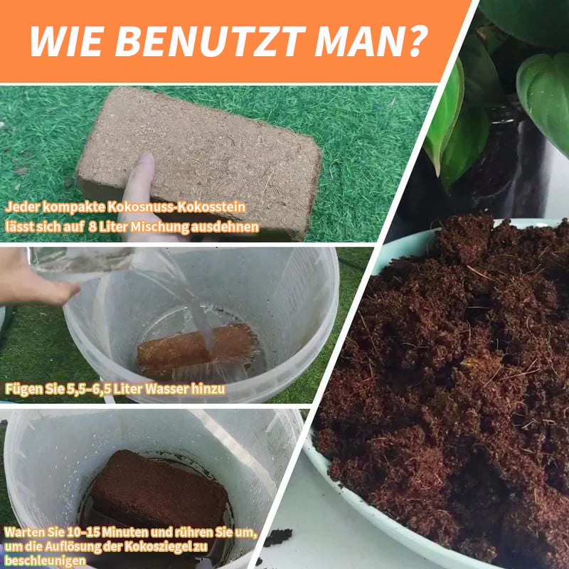 Kokoserde-Ziegel – Nährstoffreiches Pflanzsubstrat für Anzucht, Sukkulenten & Gemüse 🌱🪴