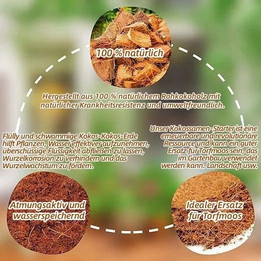 Kokoserde-Ziegel – Nährstoffreiches Pflanzsubstrat für Anzucht, Sukkulenten & Gemüse 🌱🪴
