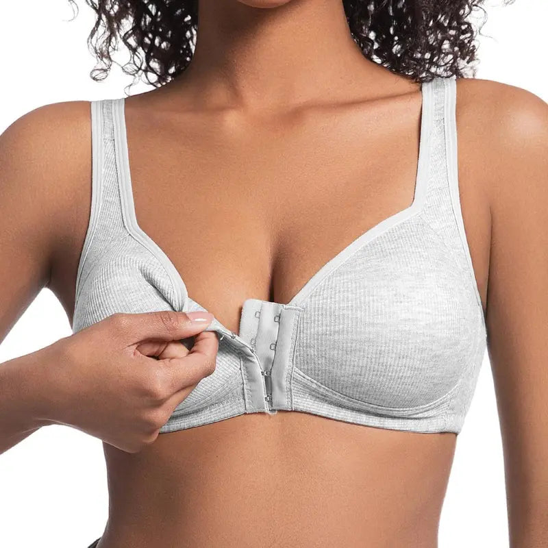 J 2/3/4PCS/ Adjustable Front Closure Push-Up Bra Wire-Free Cross-Back