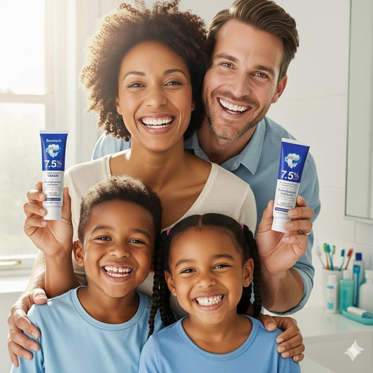 Fluoridfreie 7,5% Nano-Hydroxyapatit Zahnpasta für Zahnschmelzreparatur & Zahnfleischgesundheit