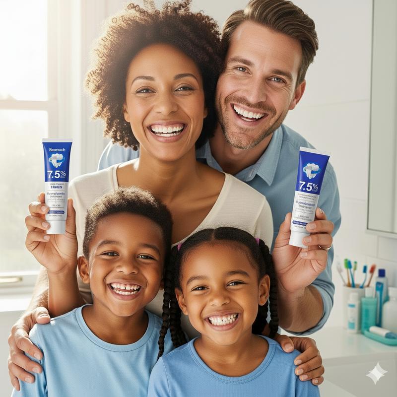 Fluoridfreie 7,5% Nano-Hydroxyapatit Zahnpasta für Zahnschmelzreparatur & Zahnfleischgesundheit